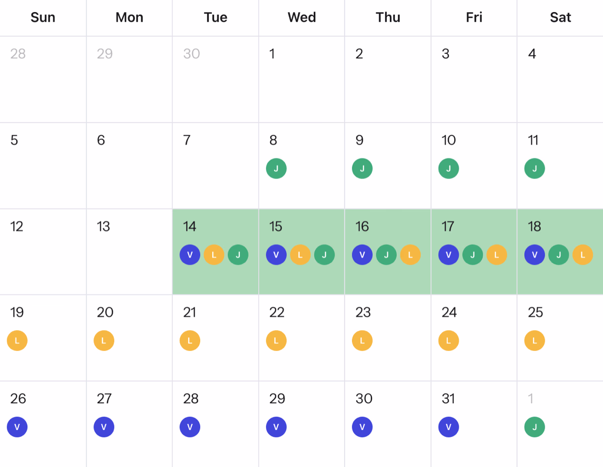 Groop Calendar Interface